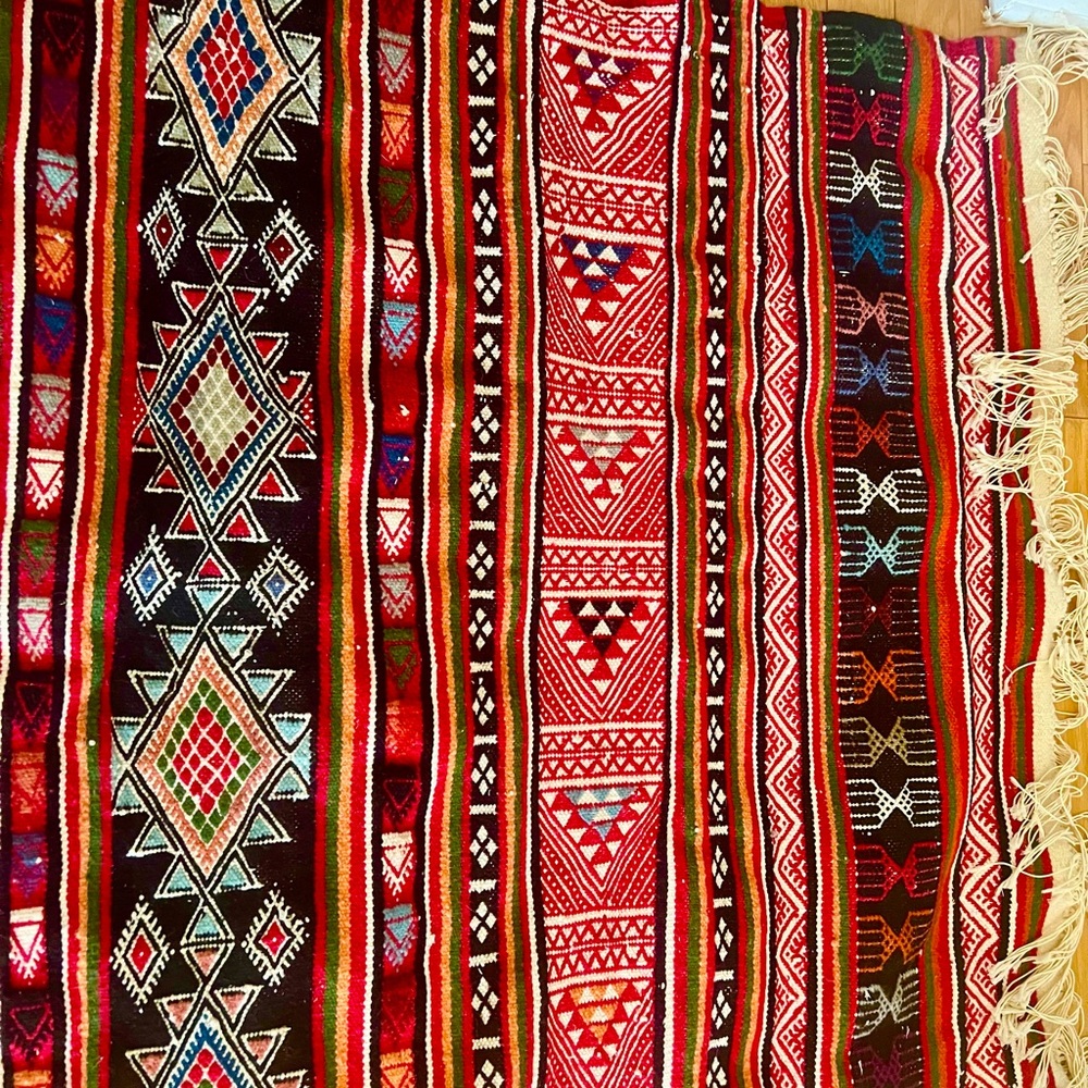 Handcrafted Multicolor Tribal Rug - Picture 4 of 6